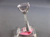 LARGE 4.69CT DIAMOND & AAA KUNZITE 18KT WHITE GOLD CUSHION ROUND ENGAGEMENT RING