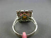ESTATE LARGE GIA 3.86CT WHITE FANCY YELLOW DIAMOND 18K GOLD HALO ENGAGEMENT RING
