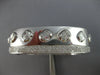 LARGE 2.84CT DIAMOND 18K WHITE GOLD ROUND & BAGUETTE ETOILE CUFF BANGLE BRACELET
