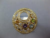LARGE 1.45CT DIAMOND & AAA MULTI GEM 14KT YELLOW GOLD 3D BEZEL CIRCULAR FUN RING