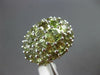 ESTATE EXTRA LARGE 6.66CT AAA PERIDOT 18KT WHITE GOLD CLUSTER FILIGREE FUN RING