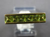 1.07CT DIAMOND & AAA GREEN AMETHYST 18K YELLOW GOLD SQUARE FILIGREE CHANNEL RING
