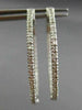 ESTATE .72CT DIAMOND 14K WHITE GOLD OVAL DOUBLE SIDED FILIGREE HOOP EARRINGS