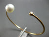 .03CT DIAMOND & AAA SOUTH SEA PEARL 14KT ROSE GOLD 3D SOLITAIRE BANGLE BRACELET
