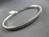 WIDE 3.73 CT DIAMOND 14KT WHITE GOLD 2 ROW ETERNITY CUFF TENNIS BANGLE BRACELET