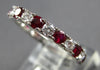 ESTATE 1.39CT DIAMOND & AAA RUBY 18KT WHITE GOLD 2.5mm ETERNITY ANNIVERSARY RING