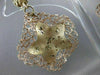 ESTATE LARGE 14K ROSE YELLOW GOLD HANGING STAR FILIGREE HOOP EARRINGS 38MM #2682