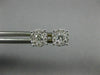 ESTATE .33CT DIAMOND 14KT 2 TONE GOLD ROUND SOLITAIRE HALO CLUSTER STUD EARRINGS