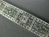 ANTIQUE WIDE & LONG .15CT DIAMOND 14K WHITE GOLD FILIGREE TENNIS BRACELET #26025