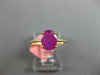 ESTATE 1.86CT RUBY 14KT YELLOW GOLD 3D CLASSIC OVAL SOLITAIRE SIMPLE FUN RING