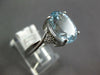 LARGE 3.40CT DIAMOND & AAA AQUAMARINE 14KT WHITE GOLD CLASSIC OVAL & ROUND RING