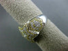 ESTATE LARGE .74CT DIAMOND 18K WHITE & YELLOW GOLD GOLDEN SHOOTING STAR FUN RING