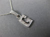 ESTATE .10CT DIAMOND 14KT WHITE GOLD CLASSIC "G" INITIAL PENDANT #MILANO003