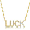 ESTATE .18CT DIAMOND 14KT YELLOW GOLD 3D CLASSIC GOOD LUCK FUN NECKLACE