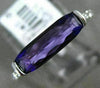 ESTATE 1.31CT DIAMOND & AAA EXTRA FACET AMETHYST 14KT WHITE GOLD SEMI BEZEL RING