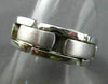 ESTATE WIDE 14KT WHITE GOLD SOLID BRICK LOOK MENS WEDDING RING HANDSOME!! #1007