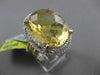 ESTATE LARGE 1.63CT DIAMOND & AAA YELLOW TOPAZ 18K YELLOW GOLD FUN RING STUNNING
