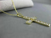 ESTATE LARGE 1.56CT DIAMOND 14KT YELLOW GOLD CHANNEL SET CROSS PENDANT #1610