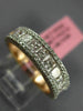 ESTATE 1.36CT WHITE & PINK DIAMOND 18K WHITE & ROSE GOLD 3D ANNIVERSARY RING