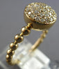 ESTATE .35CT DIAMOND 14KT YELLOW GOLD 3D CLASSIC ROUND PAVE BEADED FUN LOVE RING