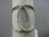 ESTATE LARGE .45CT DIAMOND 14KT WHITE GOLD 3D INFINITY DOUBLE OVAL LOVE RING