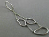 ESTATE .74CT DIAMOND 14KT WHITE GOLD 3D HANDCRAFTED LEVERBACK HANGING EARRINGS