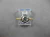 ANTIQUE .85CT OLD MINE DIAMOND 14KT 2 TONE GOLD SOLITAIRE ENGAGEMENT RING #27990
