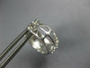 WIDE 1.0CT BLUE DIAMOND 14KT WHITE GOLD MULTI ROW HUGGIE HANGING EARRINGS #27009