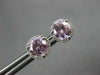ESTATE 2.1CT DIAMOND & AAA PINK QUARTZ 14K WHITE GOLD HALO MARTINI STUD EARRINGS