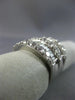 ESTATE EXTRA LARGE 4.59CT DIAMOND 18KT WHITE GOLD 3D MULTI ROW ANNIVERSARY RING