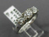 ESTATE 1.16CT DIAMOND 14KT WHITE GOLD PAST PRESENT FUTURE ENGAGEMENT RING #22152