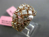 ESTATE LARGE 4.29CT PINK DIAMOND 18KT ROSE GOLD 3D MULTI SHAPE ANNIVERSARY RING