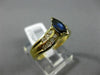 ESTATE .85CT DIAMOND & SAPPHIRE 14KT YELLOW GOLD DOUBLE ROW WAVE ENGAGEMENT RING