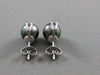 ESTATE .28CT DIAMOND & AAA TAHITIAN PEARL 14KT WHITE GOLD STUD EARRINGS #2586