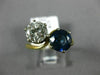 ANTIQUE 3.28CT DIAMOND & AAA SAPPHIRE 18K YELLOW GOLD LOVE KNOT ANNIVERSARY RING