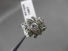 ANTIQUE WIDE .75CT OLD MINE DIAMOND 14KT WHITE GOLD FLORAL MILGRAIN RING #21956