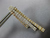 ESTATE LARGE 2.88CT DIAMOND 18KT TRI COLOR GOLD GRADUATING BAR HANGING EARRINGS
