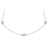 ESTATE 1.50CT DIAMOND 14KT WHITE GOLD 3D CLASSIC BY THE YARD LOVE NECKLACE