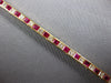6.86CT DIAMOND & AAA RUBY 14KT YELLOW GOLD 3D CHANNEL INVISIBLE TENNIS BRACELET