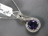 1.80CT DIAMOND & AAA AMETHYST 14KT WHITE GOLD 3D ROUND FILIGREE FLOATING PENDANT