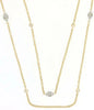 1.27CT DIAMOND 14KT YELLOW GOLD ROUND & MARQUISE SHAPE BY THE YARD FUN NECKLACE