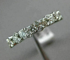 ESTATE .64CT DIAMOND 14KT WHITE GOLD ETOILE SEMI ETERNITY ANNIVERSARY RING #1224