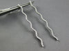 LARGE 1.0CT DIAMOND 14KT WHITE GOLD 3D CLASSIC ELONGATED WAVE HANGING EARRINGS