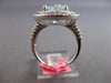 EXTRA LARGE 6.35CT DIAMOND & AAA AQUAMARINE 18KT WHITE GOLD OVAL ENGAGEMENT RING