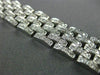 ESTATE WIDE 5.50CT DIAMOND 14KT WHITE GOLD 3D CLASSIC LINK TENNIS BRACELET #1483