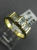 ANTIQUE .76CT ASSCHER DIAMOND 14KT YELLOW GOLD PAST PRESENT FUTURE RING #22009