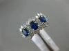 WIDE 2.0CT DIAMOND & AAA OVAL SAPPHIRE 14KT WHITE GOLD PAST PRESENT FUTURE RING