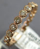 ESTATE .80CT DIAMOND 14KT ROSE GOLD FILIGREE MILGRAIN SIZEABLE ANNIVERSARY RING