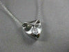 ANTIQUE ROUND DIAMOND SOLITARE ARROW 18KT WHITE GOLD HANGING PENDANT #11742