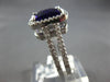 LARGE 4.95CT DIAMOND & AAA AMETHYST 14KT WHITE GOLD SQUARE HALO ENGAGEMENT RING